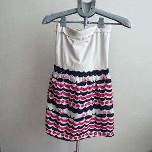 Lily Pulitzer Whale Strapless Mini Dress, Sz S